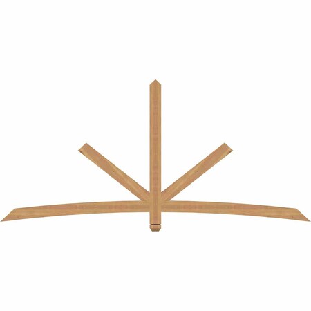 Ekena Millwork Alberta Smooth Timber Gable Bracket, Western Red Cedar, 96"W x 44"H x 1 1/2"D x 3 1/2"F, 11/12 Pitch GBW096X44X0204ALB00SWR